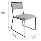 Cadeira Estofada Elis F02 Linho 762 Cinza - Mpozenato