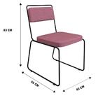 Cadeira Estofada Elis F02 Linho 764 Rosa - Mpozenato