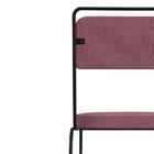 Cadeira Estofada Elis F02 Linho 764 Rosa - Mpozenato