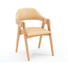 Cadeira Estofada Em Courino Madrid Caramelo