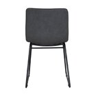 Cadeira Estofada Em Couro Vintage Espresso Móveis Preto Vinta