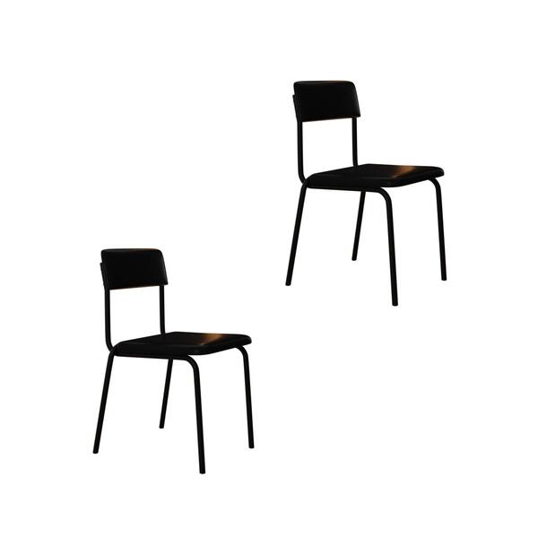 Cadeira Estofada Fixa Empilhável Fit C/02 Un. Courino