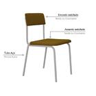 Cadeira Estofada Fixa Empilhável Fit C/02 Un. Pés Brancos Tec