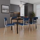 Cadeira Estofada Fixa Empilhável Fit C/02 Un. Pés Brancos Tec