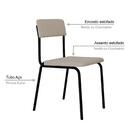 Cadeira Estofada Fixa Empilhável Fit C/02 Un. Tecido