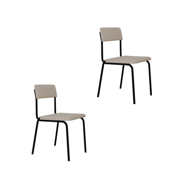 Cadeira Estofada Fixa Empilhável Fit C/02 Un. Tecido