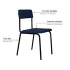 Cadeira Estofada Fixa Empilhável Fit C/02 Un. Tecido