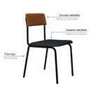 Cadeira Estofada Fixa Empilhável Fit C/03 Un.