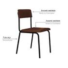 Cadeira Estofada Fixa Empilhável Fit C/04 Un.