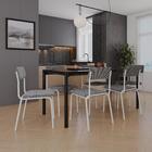 Cadeira Estofada Fixa Empilhável Fit C/04 Un C/pés Brancos.