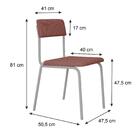 Cadeira Estofada Fixa Empilhável Fit C/04 Un C/pés Brancos.