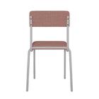 Cadeira Estofada Fixa Empilhável Fit C/04 Un C/pés Brancos.