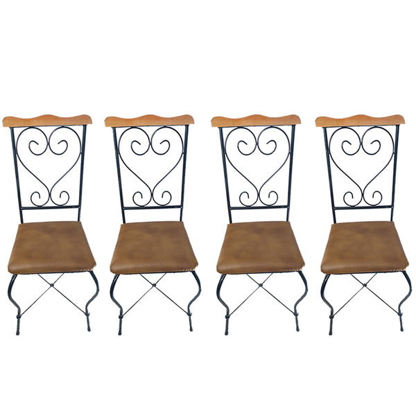 Cadeira Estofada Impermeável De Ferro Artesanal Kit Com 4