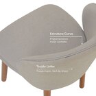 Cadeira Estofada Jambu Cabecasa Madeiraoriginals Bege/amadeir