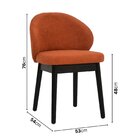 Cadeira Estofada Jambu Cabecasa Madeiraoriginals Terracota/éb