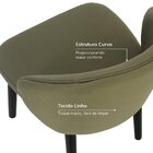 Cadeira Estofada Jambu Cabecasa Madeiraoriginals Verde Musgo/