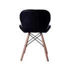 Cadeira Estofada Jantar Charles Eames Eiffel Slim Wood Confor