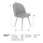 Cadeira Estofada Jantar Cozinha Maite Sedona Linho