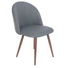 Cadeira Estofada Jantar Cozinha Maite Sedona Linho Cinza Escu