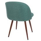 Cadeira Estofada Jantar Cozinha Maite Sedona Linho Verde Escu