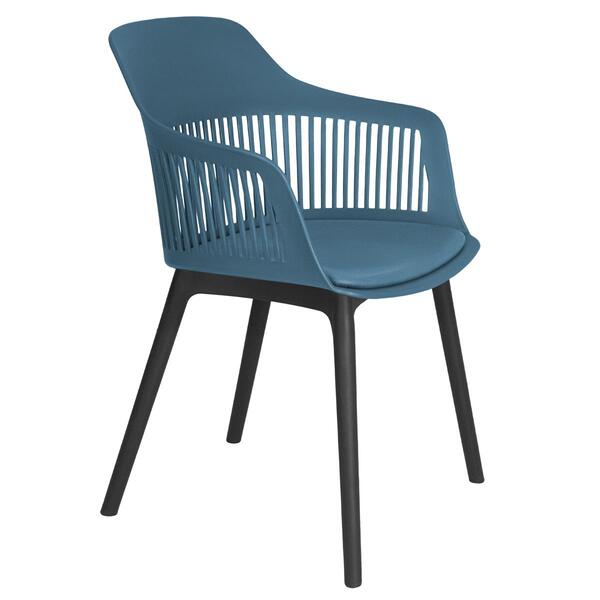 Cadeira Estofada Jantar Cozinha Marcela - Azul Petróleo