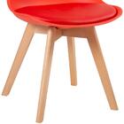 Cadeira Estofada Leda - Vermelho