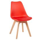 Cadeira Estofada Leda - Vermelho