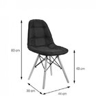 Cadeira Estofada Linho Base Madeira 1114