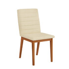 Cadeira Estofada Linho Sofia Dj Móveis