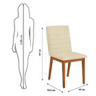 Cadeira Estofada Linho Sofia Dj Móveis