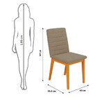 Cadeira Estofada Linho Sofia Dj Móveis