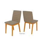 Cadeira Estofada Linho Sofia Dj Móveis