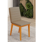 Cadeira Estofada Linho Sofia Dj Móveis