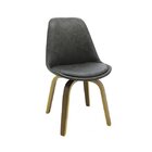 Cadeira Estofada Lis   Cinza Escuro