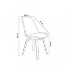 Cadeira Estofada Lis   Cinza Escuro