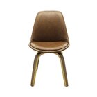 Cadeira Estofada Lis   Marrom