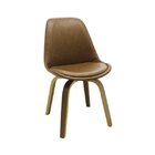 Cadeira Estofada Lis   Marrom