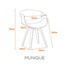 Cadeira Estofada Madeira Couro Nicole Espresso Móveis Nude