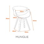 Cadeira Estofada Madeira Couro Nicole Espresso Móveis Preto