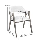 Cadeira Estofada Madrid Nozes/off-white