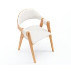 Cadeira Estofada Madrid Nozes/off-white