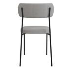 Cadeira Estofada Milli Corano/linho A14 Preto/cinza - Mpozena