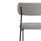 Cadeira Estofada Milli Corano/linho A14 Preto/cinza - Mpozena