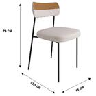 Cadeira Estofada Milli Corano/linho F02 Caramelo/bege - Mpoze