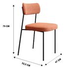 Cadeira Estofada Milli Veludo 400 F02 Terracota - Mpozenato