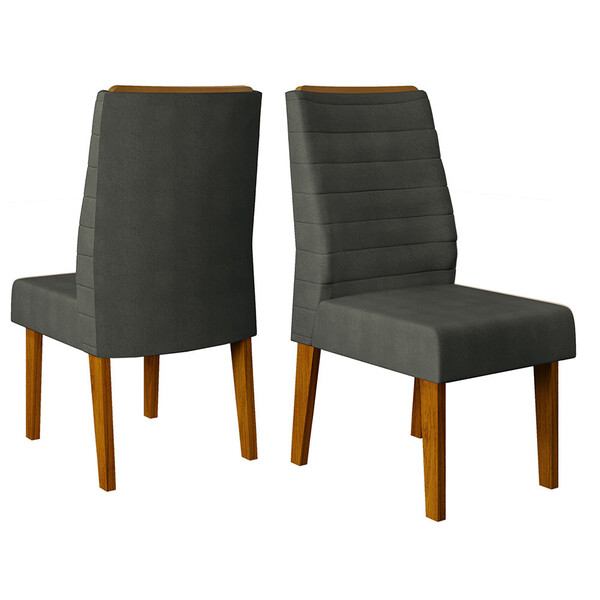 Cadeira Estofada Ondina Conjunto Com 2 Unidades Dj Móveis