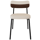 Cadeira Estofada Para Sala De Jantar Astrid Preto C01 Linho P