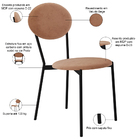 Cadeira Estofada Para Sala De Jantar Azuri Preto C01 Veludo R