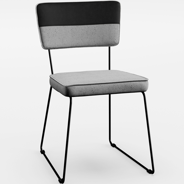 Cadeira Estofada Para Sala De Jantar Base Aço Allana L02 Faix