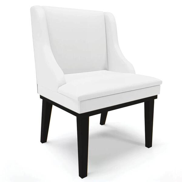 Cadeira Estofada Para Sala De Jantar Base Fixa De Madeira Pre